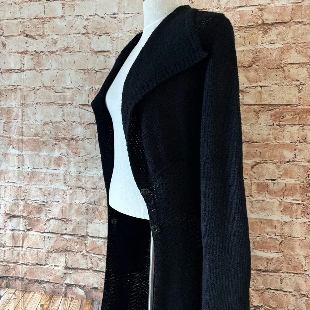 RARE Anthropologie Moth “Shooting Party” wool blend cable knit long cardigan - Picture 6 of 11